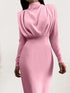'Zosia' Ruched Turtleneck Dress - Celes Fashion